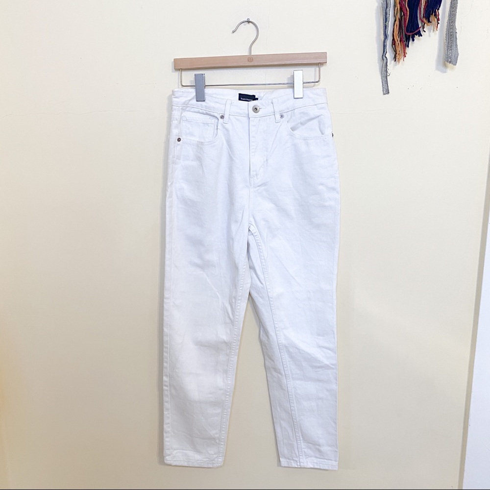 Frank & Oak • white straight leg jeans